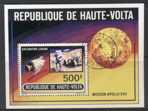 Upper Volta 1973 Apollo 17 Moon Mission MS CTO