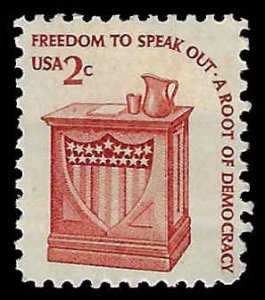 U.S. #1582 Unused OG VLH; 2c Speaker's Stand - Freedom to Speak Out (1977)