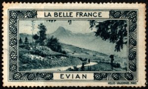 Vintage Circa 1930 France Poster Stamp Beautiful France Evian