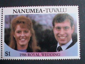 TUVALU -NANUMEA STAMP-1986- ROYAL WEDDING MIN NOT HING- SET VERY FINE