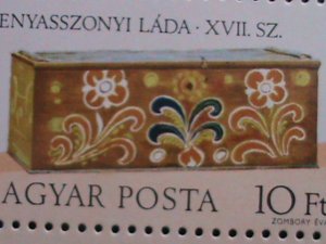 HUNGARY-1981 SC# 2702 BRIDAL CHEST-17TH CENTURY- STAMP DAY MNH S/S-VERY FINE