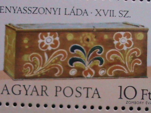 HUNGARY-1981 SC# 2702 BRIDAL CHEST-17TH CENTURY- STAMP DAY MNH S/S-VERY FINE