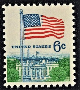 US 1338 MNH VF 6 Cent Flag Perforated 11