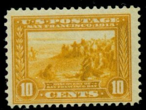 US #400 10¢ yellow orange, og, NH, F/VF, Scott $250.00