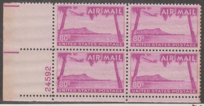 U.S. Scott #C46 Airmail Stamp - Mint NH Plate Block