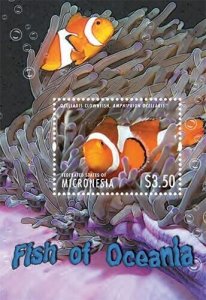 Micronesia 2013 - Marine Life Fish - Souvenir Stamp Sheet - Scott #1031 - MNH