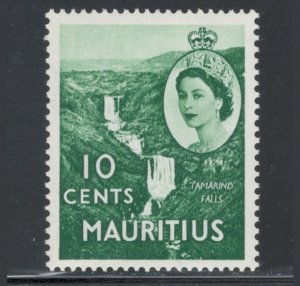 Mauritius 1953 Queen Elizabeth II & Tamarind Falls 10c Scott # 255 MH