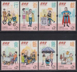 Hong Kong 2019 Old Master Q Comics Stamps Set of 8 MNH