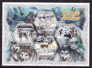 Ivory Coast-used sheet-Animals-Dogs-2018-