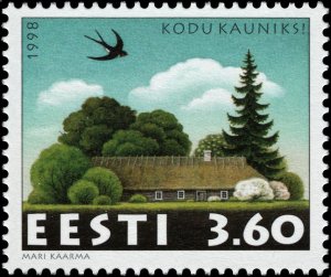 Estonia 1998 #344 MNH. Farmhouse