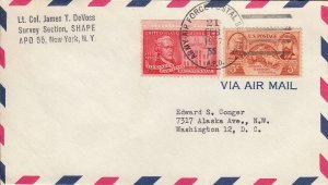 United States A.P.O.'s 3c Hamilton with 3c Oregon Territory 1957 Army-Air For...