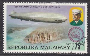 Fr Madagascar 547 Used 1976 Count Zeppelin and LZ-140