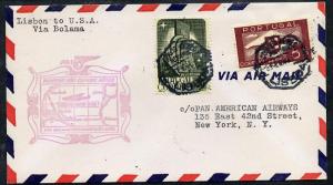 Portugal 1941 Pan American Airways First Clipper Air Mail...