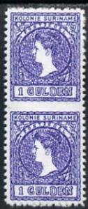 Netherlands Indies 1907 Queen Wilhelmina 1g vert pair imp...