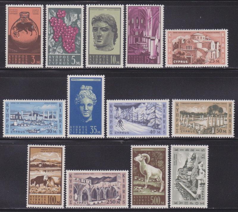 Cyprus 206-218 VF-OG-MLH set cv $ 63 ! see pic !