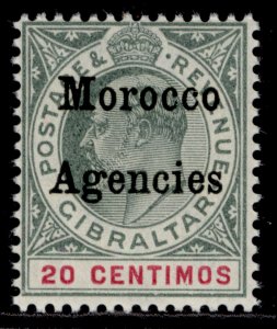 MOROCCO AGENCIES EDVII SG19, 20c grey-green & carmine, LH MINT. Cat £22.