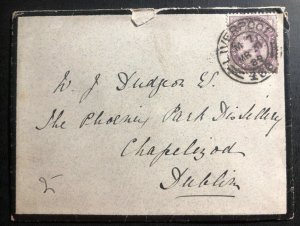 1886 Liverpool England Great Britain Morning Cover to Dublin Ireland