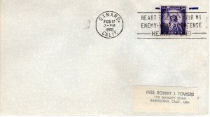 CALIFORNIA TOWN CANCEL,  OXNARD, CA  1960  FDC11443