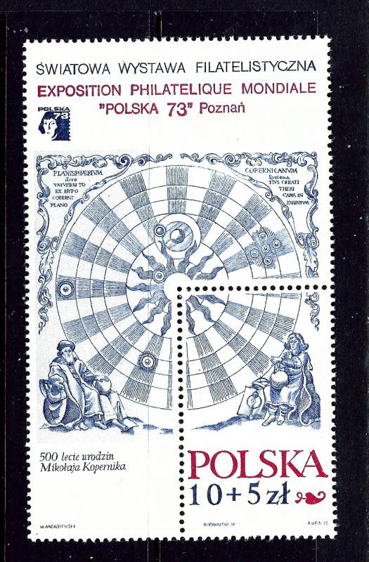 Poland B127 MNH 1972 Copernicus issue