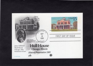 UX134 Hull House, FDC, ArtCraft/PCS