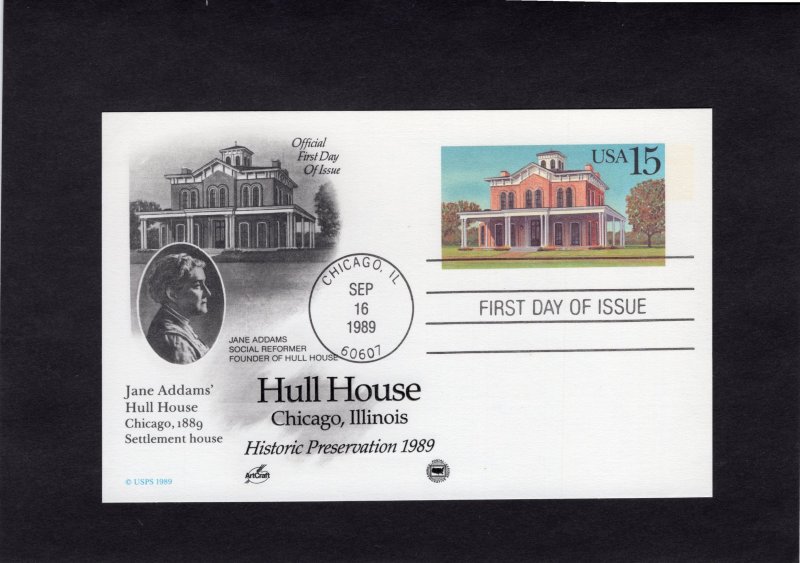 UX134 Hull House, FDC, ArtCraft/PCS