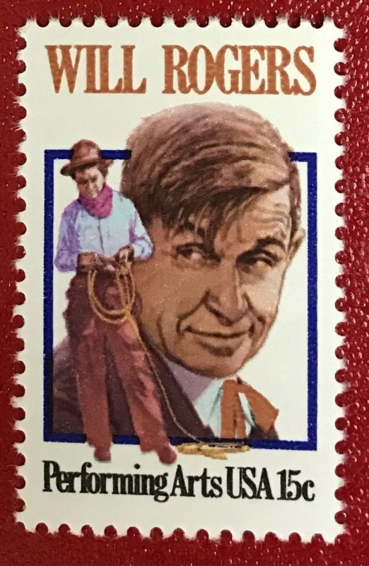 1979 USA Scott 1801 MNH Will Rogers Lot 942