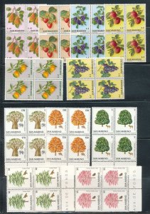 San Marino 1979+1977 Flowers Fruits Blocks MNH (124 Stamps) CP370