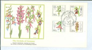 Germany/Berlin (9N) 9NB216-9NB219 1984 Orchids, Semi - Postal Set Of 4, On An Unaddressed, Cacheted FD Cover