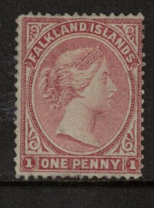 Falkland Islands #1 Mint Fine Lightly hinged Perf 14 Unwatermarked