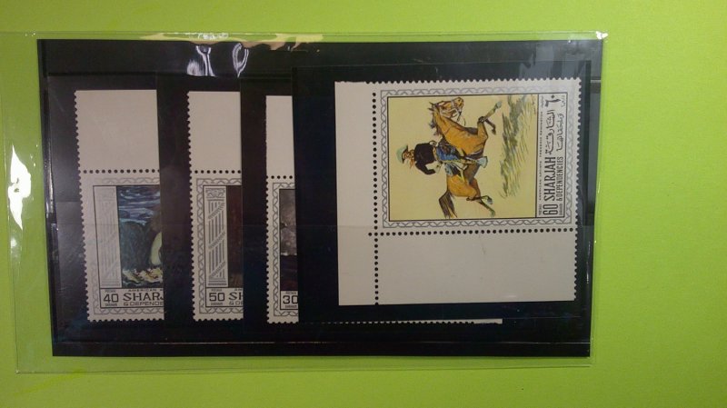 Sharjah 1968 American Painters Michel# 448-455 Mint XF NH CPL set of 8