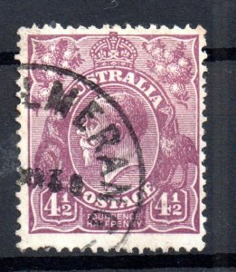 Australia KGV 1930 4 1/2d small MC WMK SG103 fine used WS16647