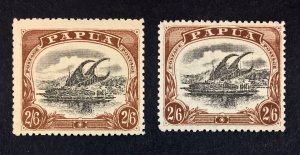 MOMEN: PAPUA NEW GUINEA SG #82-83 1910-11 TYPE B,C MINT OG LH £135 LOT #68395*