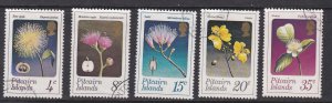 Pitcairn Isl # 130-134, Flowers, Used, 1/2 Cat.