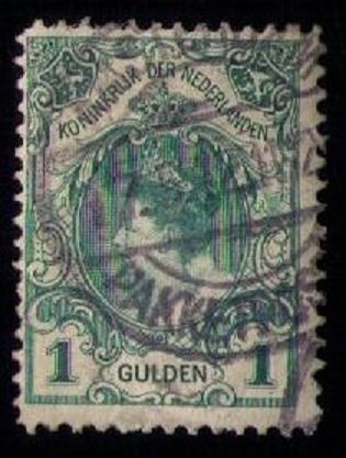 Netherlands Sc #83a Used 1898 Wilhelmina 1g Kroningsgulden type I F-VF