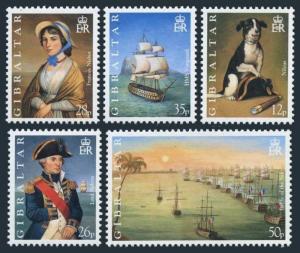 Gibraltar 765-769,MNH.Michel 838-842. Battle of the Nile.Lord Nelson,1998.