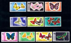 [70412] Congo Kinshasa 1971 Insects Butterflies 10 Values MNH