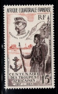 French Equatorial Africa  AEF Scott C43 MH* airmail stamp