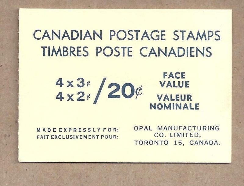 CANADA # 63a MINT NH VF CENTENNIAL BOOKLET BS24834-1 