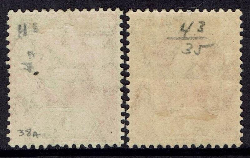 LEEWARD ISLANDS 1907 KEVII 1D BOTH SHADES  