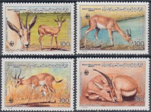 LIBYA Sc# 1325-8 CPL MNH - WORLD WILDLIFE FUND, GAZELLES