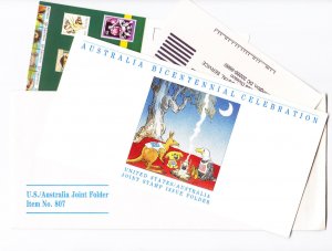 USPS Australia Post Jt Issue US #2370 A #1052 Blks/4 Australia Bicentennial 1988