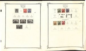 Germany Offices China, Turkey+ Stamp Collection on 8 Scott Specialty Pages