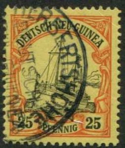 German New Guinea SC# 11 Kaiser's Yacht 25p USED