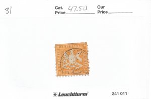 Germany: Wurttemberg Sc #31 used (57503)