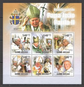 Bc594 2011 Guinea-Bissau Pope John Paul Ii Great Humanists Kb Mnh