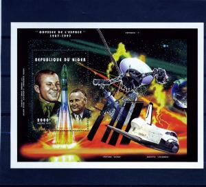 Niger 1996 SPACE Gagarin-Korolev s/s Perforated mnh.vf