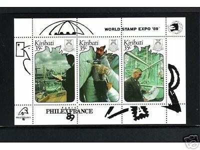 Kiribati Sc 527 MNH. PHILEXFRANCE '89 souvenir sheet, VF