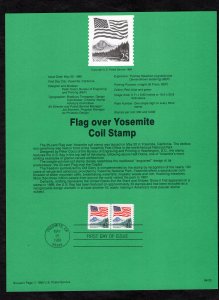 SP788 Flag over Yosemite, Souvenir Page FDC (#2280)