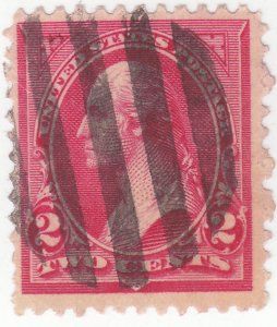 Scott # 266 - 2c Carmine - Washington, Type II -  Used - SCV - $5.50