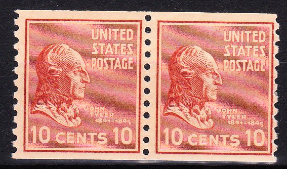 MOstamps - US #847 Mint OG NH Coil Pair - Lot # DS-4736